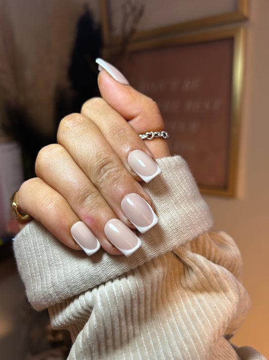 Classic French Tip False Nails