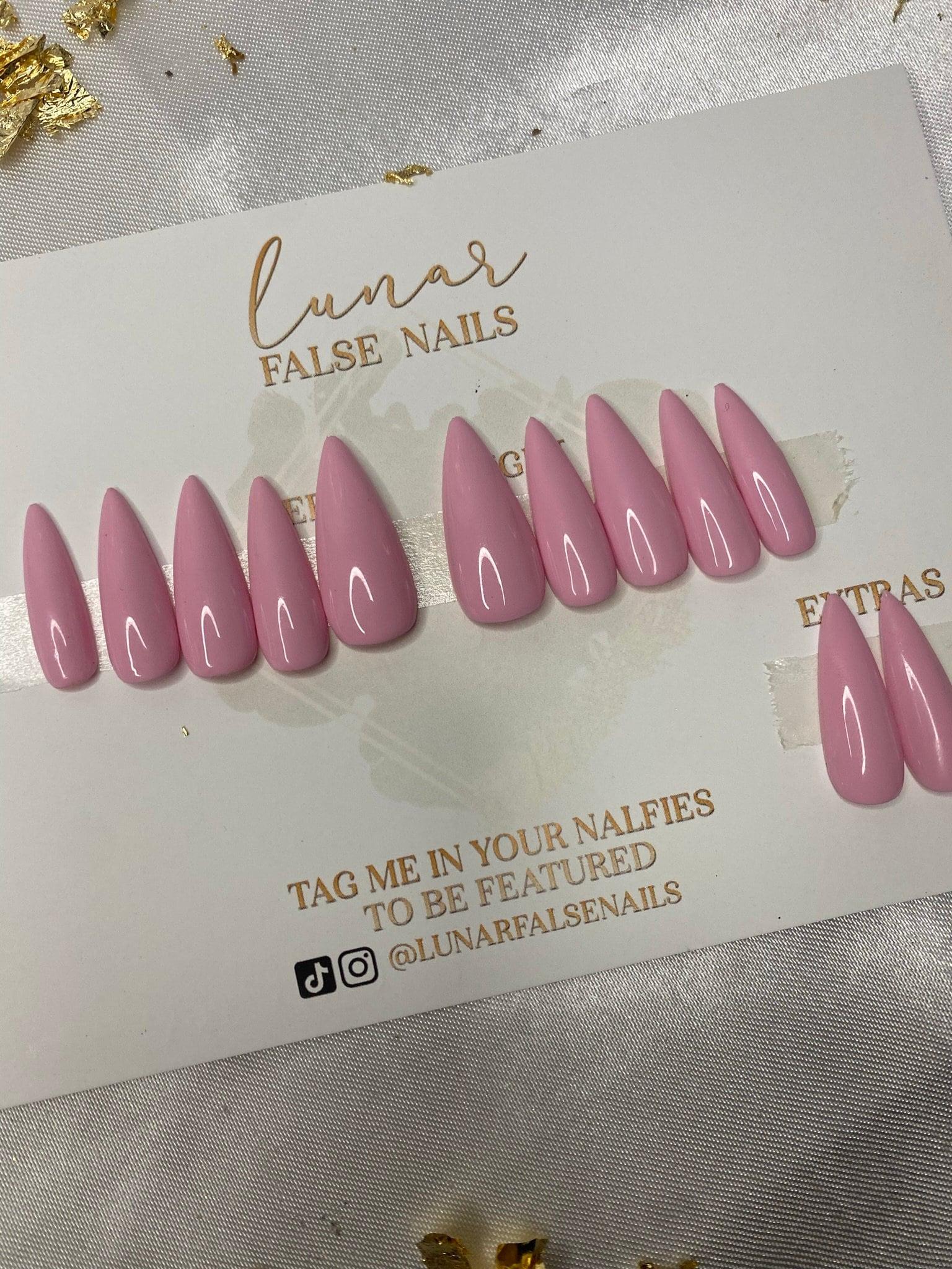 Flamingo Pink False Nails - Lunar False Nails