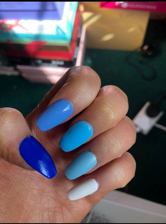 Blue Gradient False Nails - Lunar False Nails